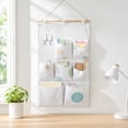 thumbnail image 6 of ShaoXinWan Multi Compartment Fabric Storage Organizer, Foldable Ventilated Wall Hanging Pocket Bag, Multi Size Sundry Caddy for Bathroom Bedroom Cosmetic & Dorm Storage, 6 of 7