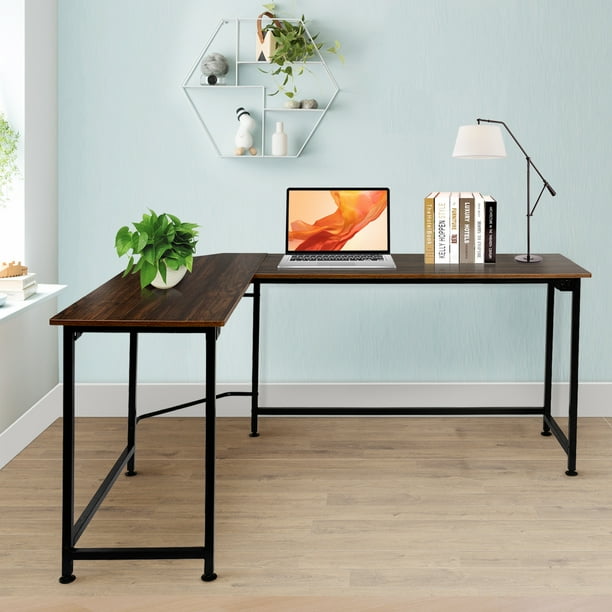 Corner Table L Shaped Computer Office Writing Desk Modern Easy