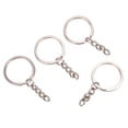 thumbnail image 2 of 100pcs Silver Metal Round Key Ring Jewelry Findings Accessories Keychain Set for DIY Crafts, 2 of 7