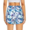 thumbnail image 2 of Lsque Icy Blue Snowflakes Printed Women's Running Shorts with Liner Pockets,Elastic Quick Dry Workout Athletic Gym Yoga Shorts,Womens High Waist Shorts-Small, 2 of 9