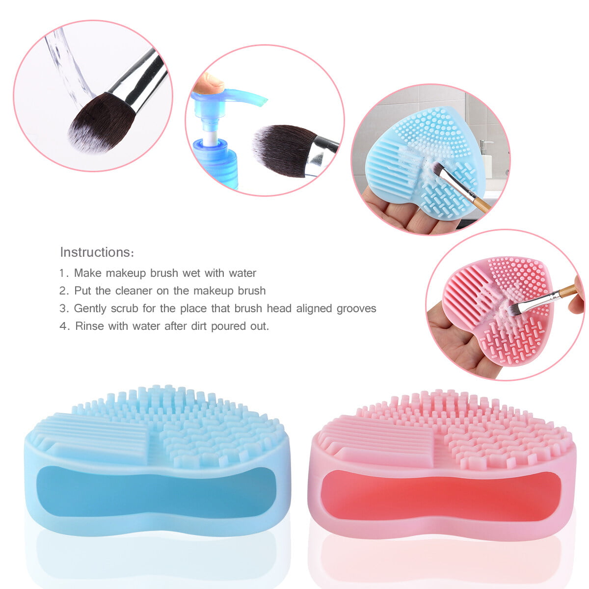 Electric Makeup Brush Cleaner Machine, USB Make Up Brush Cleaner, Portable Electric Makeup Brush Cleaner, Makeup Brush Cleaner Machine with Makeup