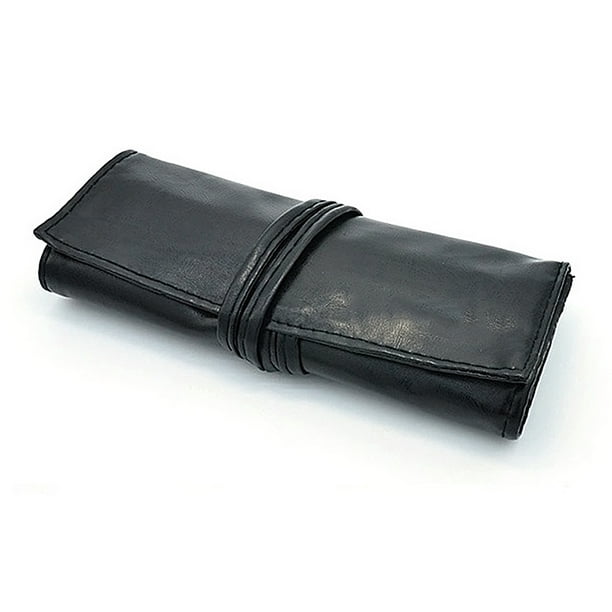 7 Pcs Makeup Brushes Bag Portable Pu Leather Makeup Brush Belt Strap Cosmetic Case Walmart Com Walmart Com