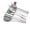 Silver, variant on Luxtrada 1 Set Stainless Steel Tableware Set Portable Straw Chopsticks Spoon Fork Set with Storage Bag Dinnerware Set (Silver)