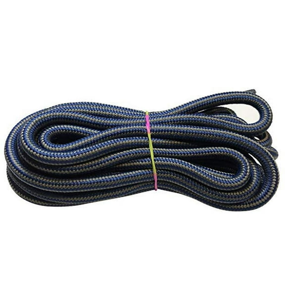 B&Q 2 Pairs Gray/Blue Round Boot Laces Shoelaces for Hiking Walking Work Boots Shoes 36 39 40 48 54 60 63 72 Inches