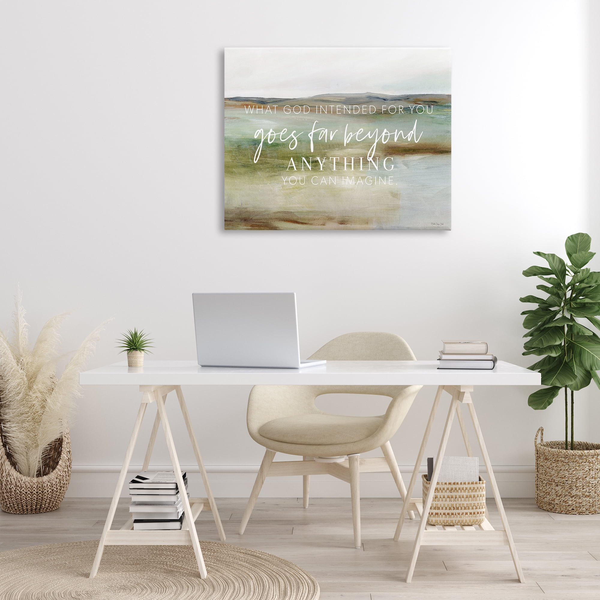 Stupell Industries God's Intentions Proverb Religious & Spiritual Painting Wrapped Canvas Art Print Wall Art, 40 x 30