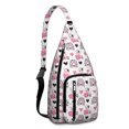 thumbnail image 1 of Buffalo & Cow Sling Backpack - Cute Farm Animal Pattern Shoulder Bag with Layered Storage, Durable Lightweight Pack for Cycling & Travel, 1 of 2