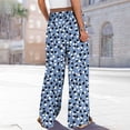 thumbnail image 4 of Runfenguu Baseball Pants, Baggy Cargo Pants Women Fashion Women Printed Pants With Elastic Waist Casual Loose Pockets Pants, 4 of 8