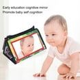thumbnail image 3 of Foldable Infant Mirror Book, Safe Baby Mirror Book Toy Portable Visual Training with Teether Pendant for Crib for Newborn Animal Type,Number Type,Traffic Style, 3 of 7