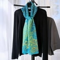 thumbnail image 3 of Wrapables Lightweight Vibrant Spring Chiffon Scarf, Peacock Blue, 3 of 6