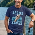 thumbnail image 4 of Jollimate Jesus Saves Shirt, Christian Faith Graphic Tee, Religious Gift for Men, 4 of 6