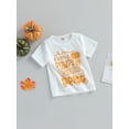 thumbnail image 3 of Wassery Toddler Boys Halloween Outfits Infant Boys Thanksgiving Clothes  Short Sleeve Pumpkin/Turkey Print Loose T-shirt Tops 6M-4T, 3 of 8