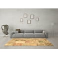 thumbnail image 3 of Ahgly Company Indoor Square Patchwork Brown Transitional Area Rugs, 5' Square, 3 of 4