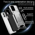 thumbnail image 5 of SaniMore for Motorola Moto G Stylus 5G Stand Case, Slide Camera Cover 360 Degree Rotating Kickstand Magnetic Car Mount Hybird Tri-layer Rugged Shell Military-grade Shockproof Anti-drop Cover, Silver, 5 of 10
