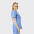 thumbnail image 4 of SPECTRUM UNIFORMS Scrub Tops Medical Unisex V-Neck Yoga Soft Fabric Medical Professionals Hospital and Lab Workwear Nurse Top Ceil Blue, 4 of 5