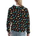 thumbnail image 7 of Wukai Solar System Planets Space Print Womens Hoodies Fleece Sweatshirts Long Sleeve Sweaters Pullover Fall Outfits Winter Clothes-Small, 7 of 7