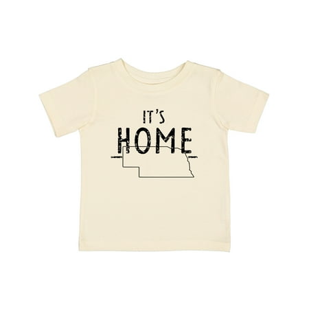 

Inktastic It s Home- State of Nebraska Outline Distressed Text Gift Baby Boy or Baby Girl T-Shirt