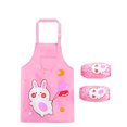 thumbnail image 2 of Neinkie 3Pcs/Set Kids Aprons for Cooking and Baking - 4 Piece Set, Kids Cartoon Aprons For Painting with Protective Sleeves for Kids and Kid Apron with Pockets, Aprons for Kids Age 2-12, 2 of 2