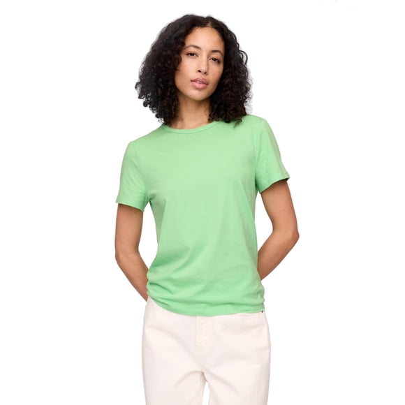 Camiseta Favorita de Cuello Redondo para Mujer GAP Color Verde Julep Talla S