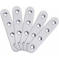 thumbnail image 4 of Stainless Steel Flat Brackets, 10 Pieces Metal Assembly Legs, Flat Straight Fixing Brackets, Metal Plates Flat Corner Brackets, for Repair Connection Furniture Fixings, 4 of 4