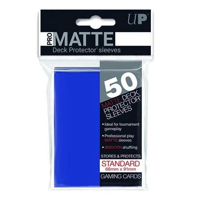 Fundas para juegos de cartas Ultra Pro Pro-Matte (azules) 66 mm x 91 mm