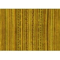 thumbnail image 1 of Ahgly Company Machine Washable Indoor Rectangle Abstract Yellow Modern Area Rugs, 4' x 6', 1 of 4
