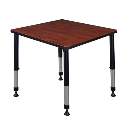 Romig Trek 30 in.Square Height Adjustable Classroom Activity Table- Cherry