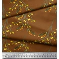 thumbnail image 3 of Soimoi Brown Viscose Chiffon Fabric Leaves Watercolor Print Fabric by Yard 42 Inch Wide, 3 of 3