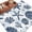 Blue, variant on Burnt Orange Coastal Summer Round Rug 3ft Washable Circle Entryway Rugs Non Slip Coral Shell Starfish Vintage Area Rug Indoor Floor Carpet for Bedroom Kitchen Living Room Office Dining Room Nursery