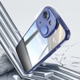 thumbnail image 5 of Dteck for iPhone 15 Clear Case, Shockproof Slim Clear Hard PC Back with Soft TPU Bumper Scratch Resistant Protective Transparent Anti-Scratch Phone Case,Blue, 5 of 6