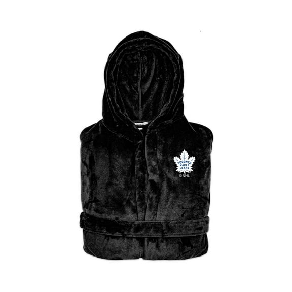 Unisex ISlide Black Toronto Maple Leafs Phantom Hooded Bathrobe