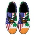 thumbnail image 2 of Irish American flag US Shoes Sneakers for Women Men Black Size 13, 2 of 7