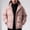 Pink, variant on COSFO Quilted Winter Jackets Puffer for Men with Hood Coat Full Zip Solid Color Heavyweight Warm Outerwear Jackets