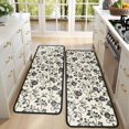 thumbnail image 4 of Kitchen Rugs Sets Of 2,Pioneer Flower Floral Print Pattern Anti Fatigue Kitchen Mat Rugs Non Slip Washable,Decorative Kitchen Floor Mats for Kitchen,Sink,Laundry,17X47 Inch, 4 of 5