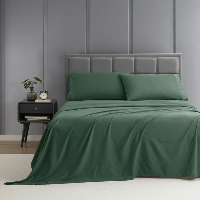 Nestl Twin Sheet Set, 1800 Series Microfiber Deep Pocket 4 Piece Bed Sheet Set