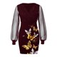 thumbnail image 4 of Vestido de manga larga con estampado de encaje de costura de nalgas sexy informal a la moda para mujer Pompotops hdfakjf2050, 4 of 5