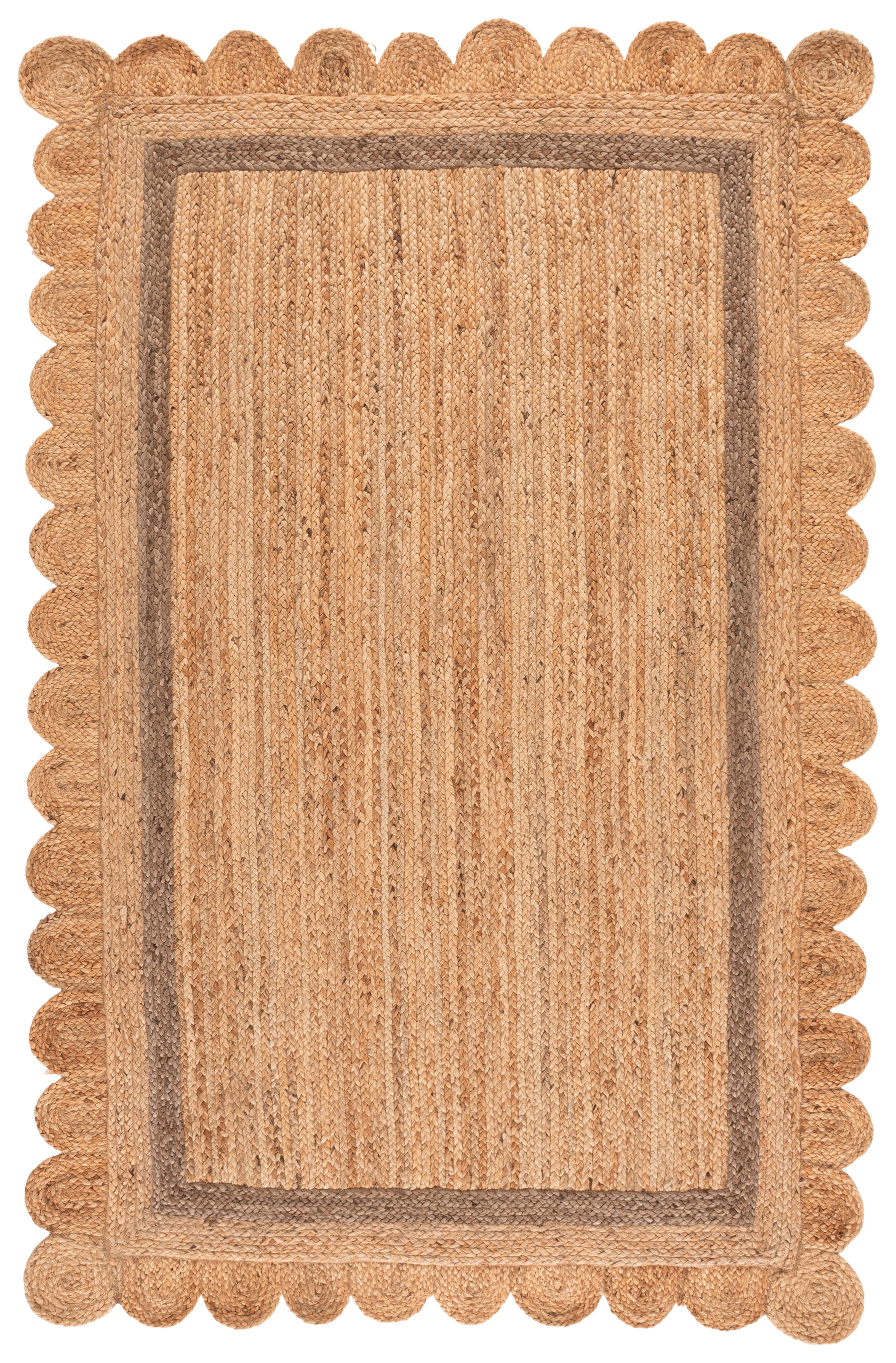Safavieh Natural Fiber Archibald Bordered Area Rug, Natural/Gray, 4' x 6'