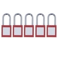 thumbnail image 1 of Electrical Lockout Padlock, Safe Lockout Tagout Cable Lock Chrome Plated Impact Resistant Metal 10Pcs Reusable For Chemical Industry For Electric Power, 1 of 8