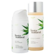 InstaNatural Age Defense Starter Kit with Glycolic Cleanser and Retinol Moisturizer- Beauty Bundle, 6.7 Oz & 3.4 Oz