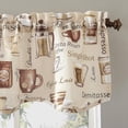 thumbnail image 2 of Bristol Coffee Shop Semi-Sheer Rod Pocket Kitchen Curtain Valance and Tiers Set, 54" x 24", Ivory Off-White, 2 of 6