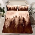 thumbnail image 2 of Manfei Woodland Jungle Plants 4-Piece Full Size Sheets for Children Teens,Moutain Trees Bed Sheets,Botanical Theme Lightweight Sheet Sets,Lightweight Room Decor, 2 of 7
