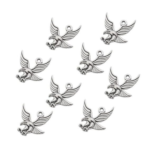 TABLZONE 20 Pieces Silver Animal Pendants for Jewelry Making, Eagle Charms for Crafting
