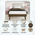 thumbnail image 6 of Castle Place Modern Wooden Twin Platform Bed, Antique Grey, 6 of 8