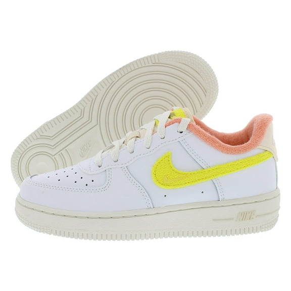 Nike Force 1 LV8 PS Girls Shoes Size 12, Color: White/Yellow Strike/Phantom