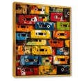 thumbnail image 2 of Designart "Melodic Pop Art Cassette Tapes II" Fashion Framed Wall Art - Modern Colorful Cassette Tapes Hallway Framed Wall Art Decor, 2 of 6