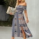 thumbnail image 3 of Vestido De Una Pieza Con Hombros Descubiertos Para Mujer,Vestido De Una Pieza Con Aberturas De Verano Para Mujer, Vestido Largo Con Aberturas En Los Hombros, Rendimiento Sin Igual., 3 of 6