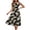 Black Gold Leaf, variant on Floral Summer Dresses for Women Casual Sleeveless A-Line Pleated Midi Sun Dresses Casual Beach Flowy Tank Dresses with Pockets