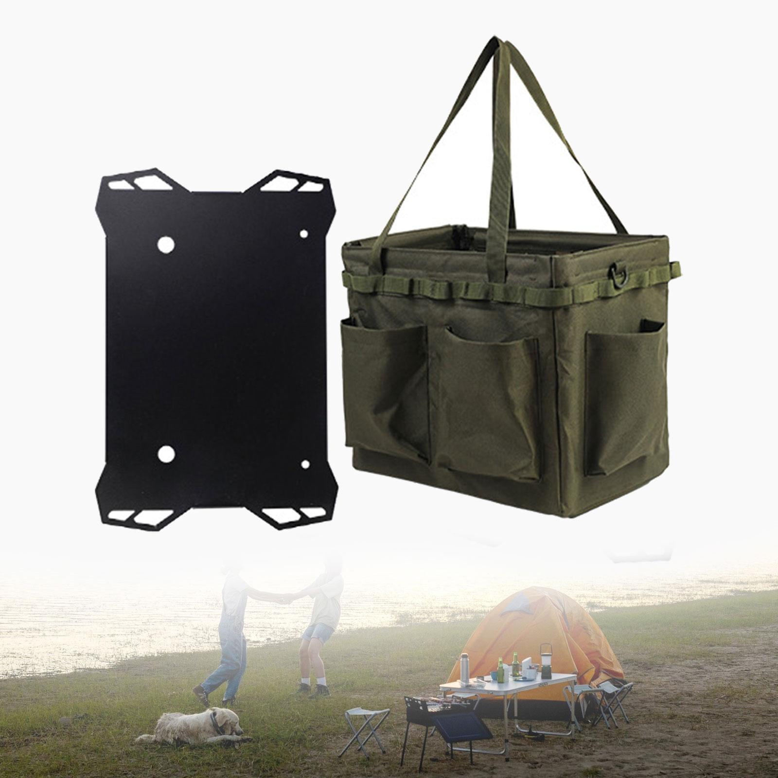 Colaxi Multifunctional Tool Bag Protector Case Waterproof Large Space Multi Partition Pockets Hardware Tool Bag Wide Mouth Tool Tote Green