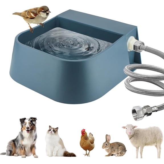 NAMSAN Automatic Dog Water Dispenser with Float Valve & 3/4'' Anti-Bite Metal Pipe