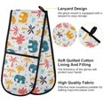 thumbnail image 4 of Dailycode Double Sided Oven Mitt with Loop Heat Resistant Kitchen Long Potholders 7" x 35" Elephants and Palms Trees, 4 of 6