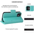 thumbnail image 3 of navor Detachable Magnetic Wallet Case with RFID Protection Compatible for iPhone 12 Mini [5.4 inch] [Vajio Series] - Mint, 3 of 5